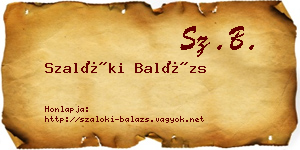 Szalóki Balázs névjegykártya